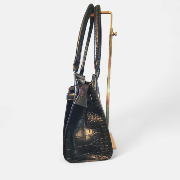 Marc Fisher Cherry Hill Belted Tote in black Faux Leather - Picture 6 of 8